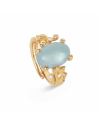 Ole Lynggaard Copenhagen Ring Small in Gold with Aquamarine and Diamonds (watches)